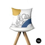 Scandinavian Print Pillow Cover. Abstract Minimalist Pillow Cover, Boho Throw Pillow, Black and White Checked Pillow, Line Art, Mid-century Pillow Cover, Mid-Century Navy Blue and Gold Pillow, Modern Art Pillow, Geometric Throws, Mix and Match Scandi, Scandinivian Pillow Cover, Nordic Boho, living room decor, ulli, ullihome, bedroom decor, throw shams, buy black, black owned, african print, african american print, melanin art, boho art