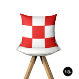 Red and White Bogolanfini Bogolan Mud cloth Pillow Cover, Bohemian Throw Pillow, Red and White Tribal Euro Sham, Red Checkered Decorative Pillow Sham, Red and White Accent Pillow, Ethnic Geometric Red and White Pillow Cover, Red Mudcloth Throw Pillow, Red Checkered Sham, Red Tribal Pillow Sham, Red Plaid Accent Pillow, african print, african american print, bgm art, black girl magic, living room decor, bedroom decor, ulli, ullihome, melanin art, afro art