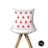 Red and White Bogolanfini Bogolan Mud cloth Pillow Cover, Bohemian Throw Pillow, Red and White Tribal Euro Sham, Red Checkered Decorative Pillow Sham, Red and White Accent Pillow, Ethnic Geometric Red and White Pillow Cover, Red Mudcloth Throw Pillow, Red Checkered Sham, Red Tribal Pillow Sham, Red Plaid Accent Pillow, african print, african american print, bgm art, black girl magic, living room decor, bedroom decor, ulli, ullihome, melanin art, afro art