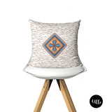 Turquoise and Orange African Ankara Fabric Pillow Cover, Turquoise and Orange Ankara Print Pillow, boho tribal pillow cover, ullihome, ulli, buy black, black owned, african print, melanin art, afro art, boho art, bgm art, black girl magic, black woman art, living room decor, bedroom decor