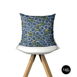 Emerald Green, Blue, Yellow and Beige Tribal Boho Pillow Cover, Faux Embroidery Pillow Cover, African embroidery Throw Pillow, African fabric Pillow, Adire Fabric Pillow, ulli, ullihome, buy black, black owned, melanin art, black girl magic art, bgm art, woman art, african art, african american art, feminist art, throw sham, pillow cover, living room decor, bedroom decor, office decor