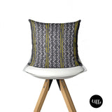 Emerald Green, Blue, Yellow and Beige Tribal Boho Pillow Cover, Faux Embroidery Pillow Cover, African embroidery Throw Pillow, African fabric Pillow, Adire Fabric Pillow, ulli, ullihome, buy black, black owned, melanin art, black girl magic art, bgm art, woman art, african art, african american art, feminist art, throw sham, pillow cover, living room decor, bedroom decor, office decor