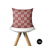 Maroon and Silver Geometric African Wax Pillow Cover, Blood Red and Silver Floral Mix and Match Throw Pillow, Stripped Red and Grey Fabric, african print, african american print, buy black, black owned, ulli, ullihome, african print, african american print, melanin art, bgm art, throw shams, living room decor, bedroom decor