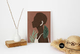 Female Portrait Print, Modern wall art, Black Girl Wall Art, African woman Art, Black Women Art, Melanin, BGM, Fashion print, Earthy art