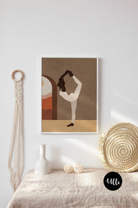 Female Yoga Portrait Print, Black Girl Meditation Wall Art, African woman Art, Black Women Art, Yogi, Earthy art, Woman Art, BGM Girl Poster, ulli, ullihome, bedroom decor, living room decor, office decor, bgm art, melanin, melanin art, sista art, minimalist art, boho art, boho chic, buy black, black owned