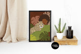 Terracotta Fine Art Print, Minimalist abstract wall art, Home decor wall art, Modern wall art, Bedroom wall art, Boho wall art, Black Woman Art wall art, Office wall art, Living room wall art print, Black art work, Leopard Black Girl Poster, Woman Art Illustration, Boho black girl magic, Black Jungle Queen, Afro Black Art, African American woman art, ULLI, ULLIHOME, BUY BLACK, BLACK OWNED, BGM ART, BOHO ART, SISTA ART, BLACK GIRL MAGIC, BGM ART