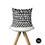 Scandinavian Print Pillow Cover. Abstract Minimalist Pillow Cover, Boho Throw Pillow, Black and White Checked Pillow, Line Art, Mid-century Pillow Cover, Mid-Century Navy Blue and Gold Pillow, Modern Art Pillow, Geometric Throws, Mix and Match Scandi, Scandinivian Pillow Cover, Nordic Boho, living room decor, ulli, ullihome, bedroom decor, throw shams, buy black, black owned, african print, african american print, melanin art, boho art