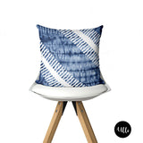 African Batik Decorative Pillow Cover, Teknik, Kanoko shibori, Adire Tribal Cushion Cover, Blue and White Decorative Cushion, African Fabric, Blue and White Geometric Pillow, Mix and Match Shibori Pillow Cover, Indigo Blue Navy Blue Batik Pillow, Tye Dye Cushion, African Adire, Boho Pillow Cover, Indoor Pillow, living room decor, bedroom decor, ullihome, ulli, throw shams, buy black, black owned, melanin art, afro art, boho art