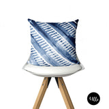 African Batik Decorative Pillow Cover, Teknik, Kanoko shibori, Adire Tribal Cushion Cover, Blue and White Decorative Cushion, African Fabric, Blue and White Geometric Pillow, Mix and Match Shibori Pillow Cover, Indigo Blue Navy Blue Batik Pillow, Tye Dye Cushion, African Adire, Boho Pillow Cover, Indoor Pillow, living room decor, bedroom decor, ullihome, ulli, throw shams, buy black, black owned, melanin art, afro art, boho art