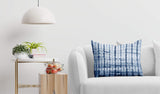 African Batik Decorative Pillow Cover, Adire Tribal Cushion Cover, Blue and White Decorative Cushion, African Fabric, Blue and White Geometric Pillow, Navy Shibori Pillow Cover, Tie Dye Cushion, Adire Fabric, Dark Blue Bohemian Pillow Cover, Tribal Pillow, ullihome, ulli, buy black, black owned, bgm art, african art, woman art, black girl magic art, african american art, living room decor, bedroom decor, office decor