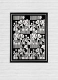 Tutu - Black and light Grey Printed Rectangular Boho Abstract Tribal Area Rug