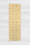 Siji - Mustard & White Printed Abstract Rectangle Tribal Geometric Area Rug