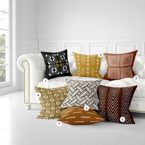 Medley Bohemian Mud Cloth Pillow Cover Collection