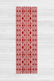 Idia - Red & White Printed Abstract Tribal Geometric Area Rug
