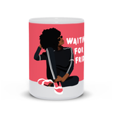 African American Woman Mug. Black Fashionista, Black Women Fashion, Woman Empowerment, Black Woman Art, Gift for Black Woman, bgm art, melanin art, ulli, ullihome, buy black, black owned, black woman, woman art, feminist art